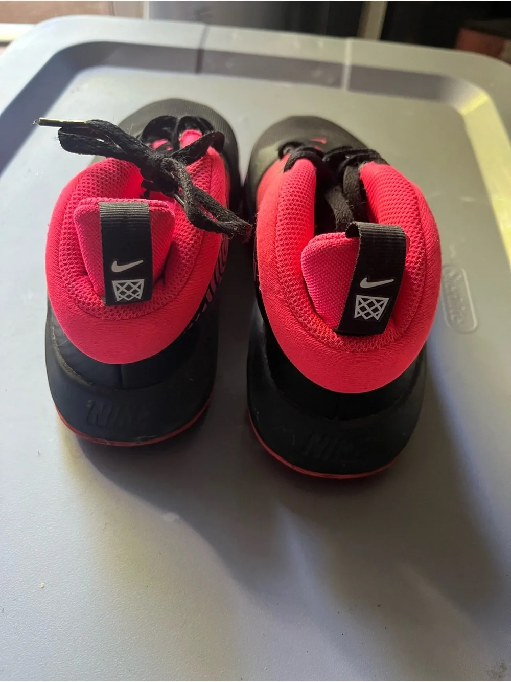 Nike Kids Black and Pink Athletic Sneakers